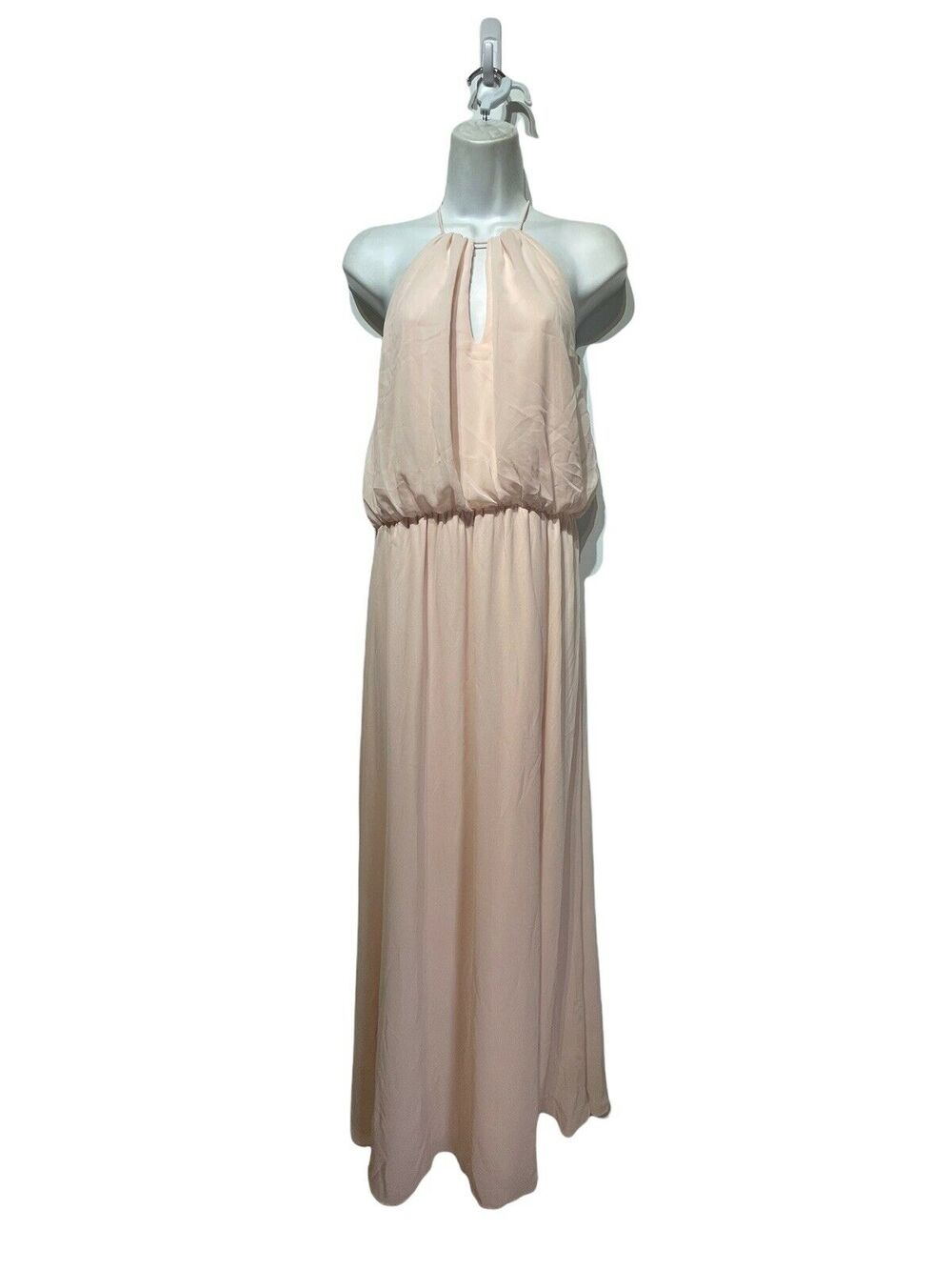 levkoff pink chiffon maxi length formal dress Size 8